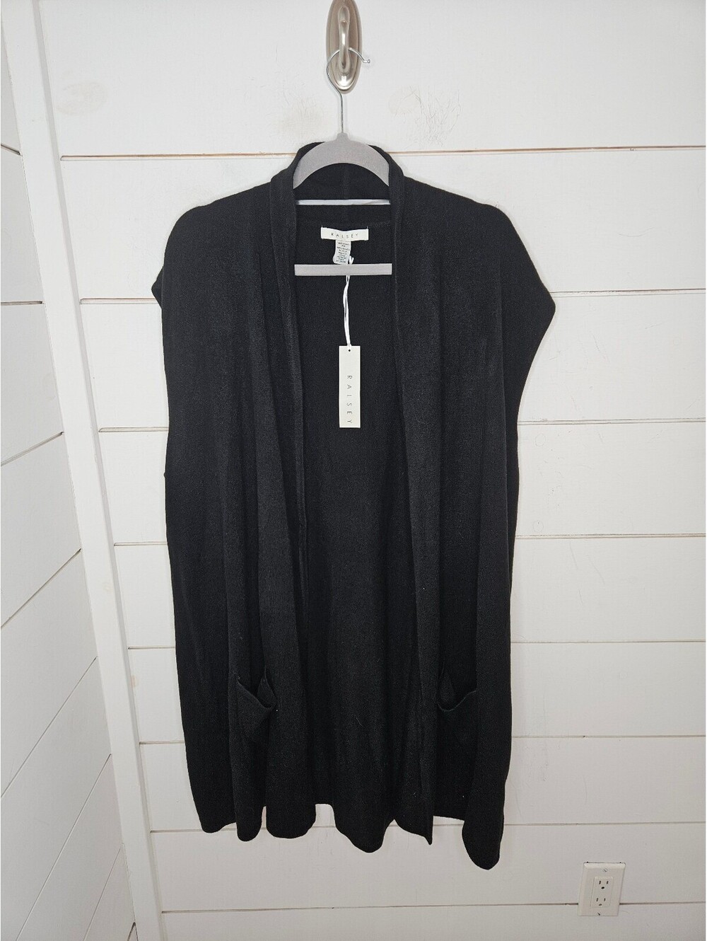 NWT Ralsey 3X black sleeveless duster cardigan sweater